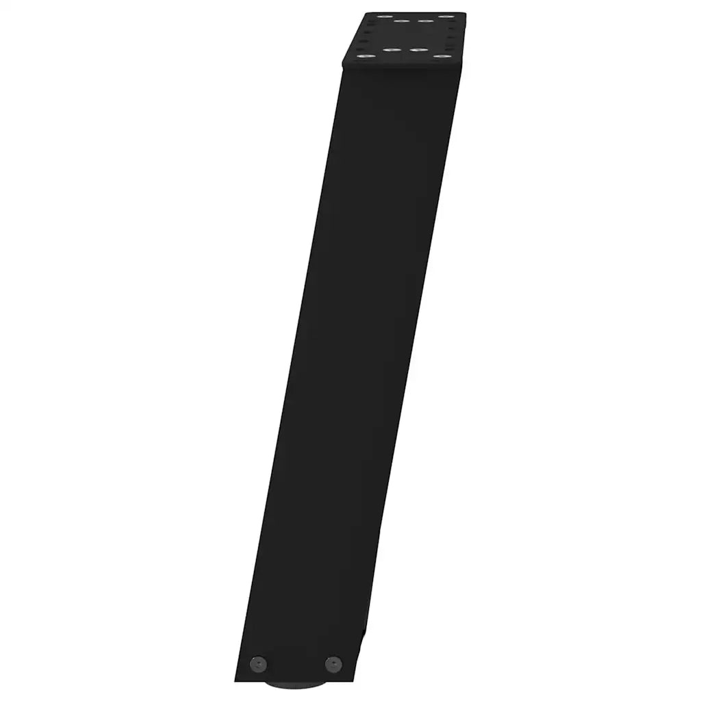 Gambe per Tavolino da Caff¨¨ a Forma di U 2 pz | Piede del tavolo Nere 38x(42-43) cm Acciaio