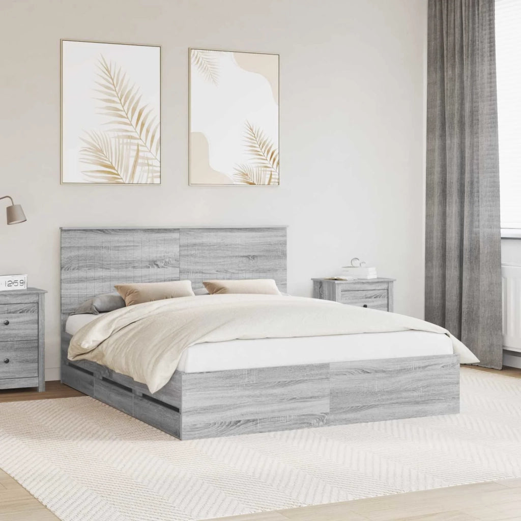 Struttura del letto con cassetto Grigio Sonoma 160 x 200 cm 3411101