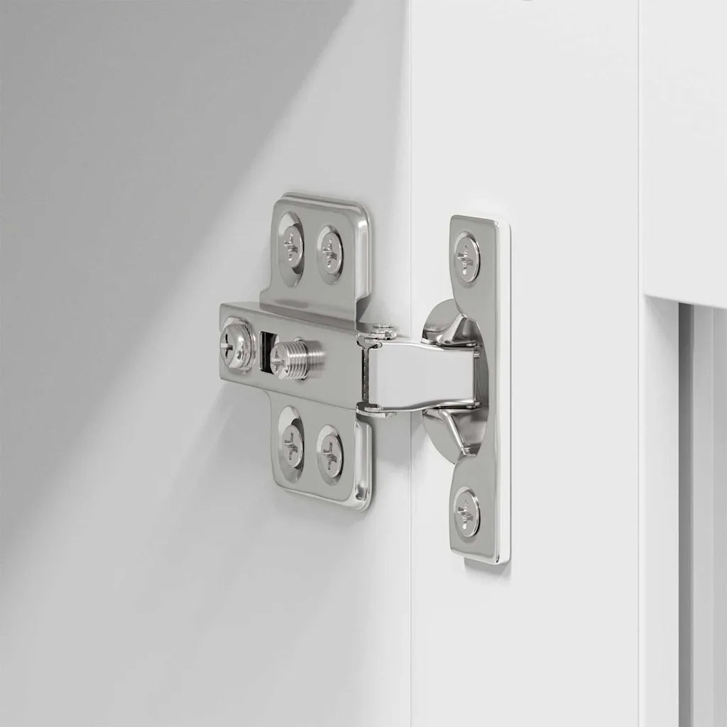 Mobiletto a parete moderno per un'organizzazione efficiente 40 x 31 x 100 cm legno composito bianco 02_0053417