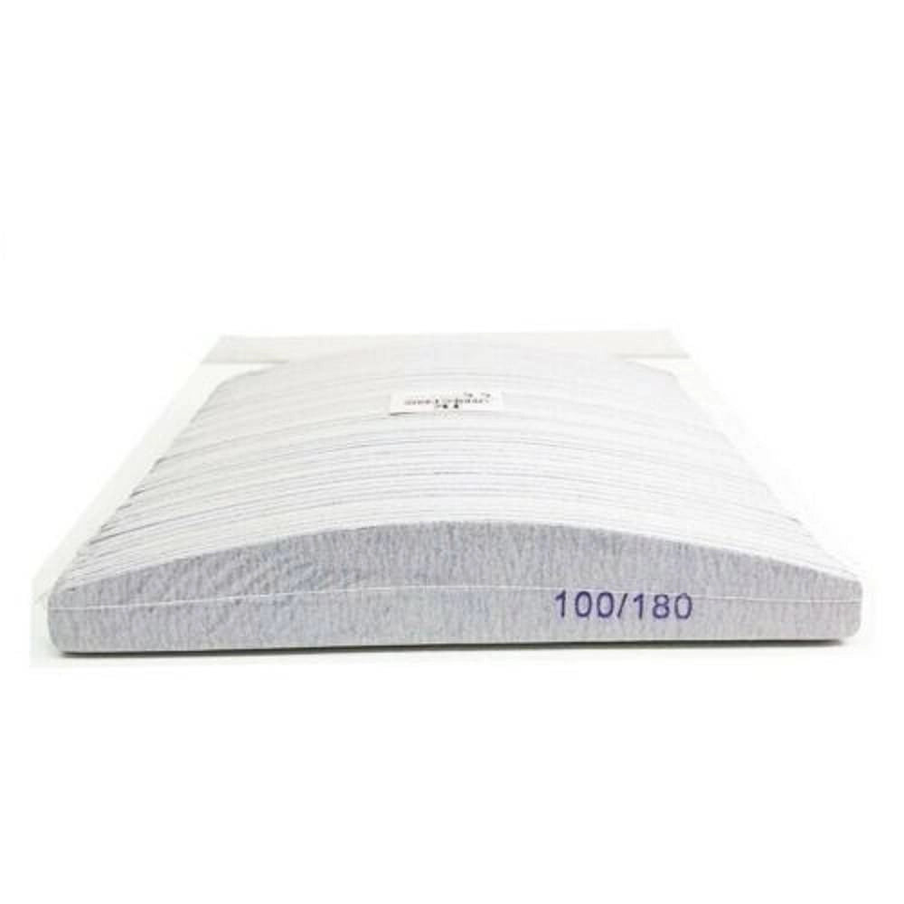 Trade Shop - 48 Lime Mezzaluna Bilaterale Grana 100/180 Ricostruzione Unghie Manicure -