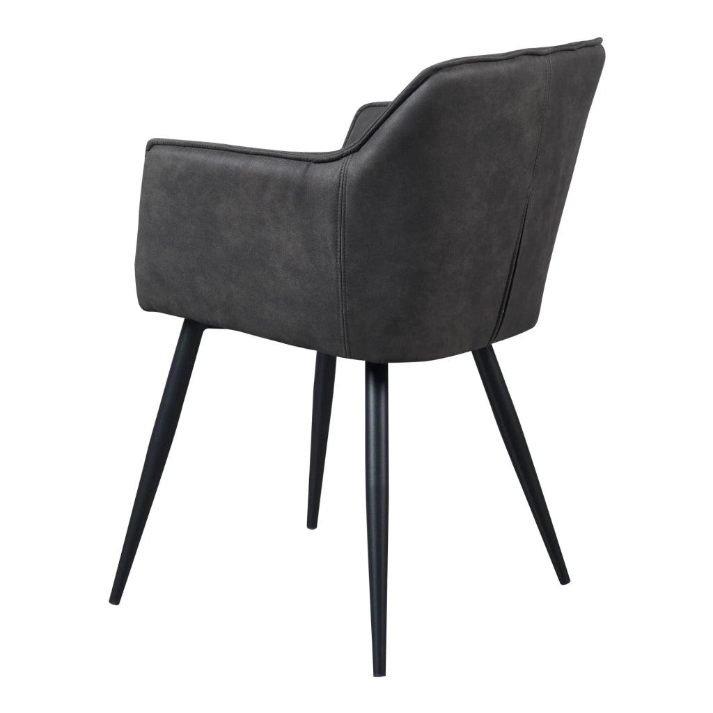 Sedia da pranzo in velluto 81 x 57 x 53 cm grigio scuro 03_0009201