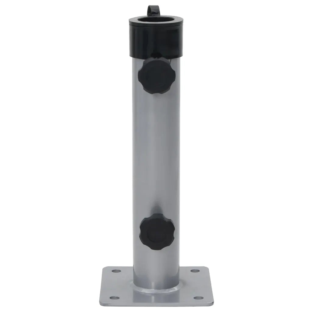 Base per Ombrellone per Palo-Supporto per ombrellone da ?38/48 mm Argento in Acciaio