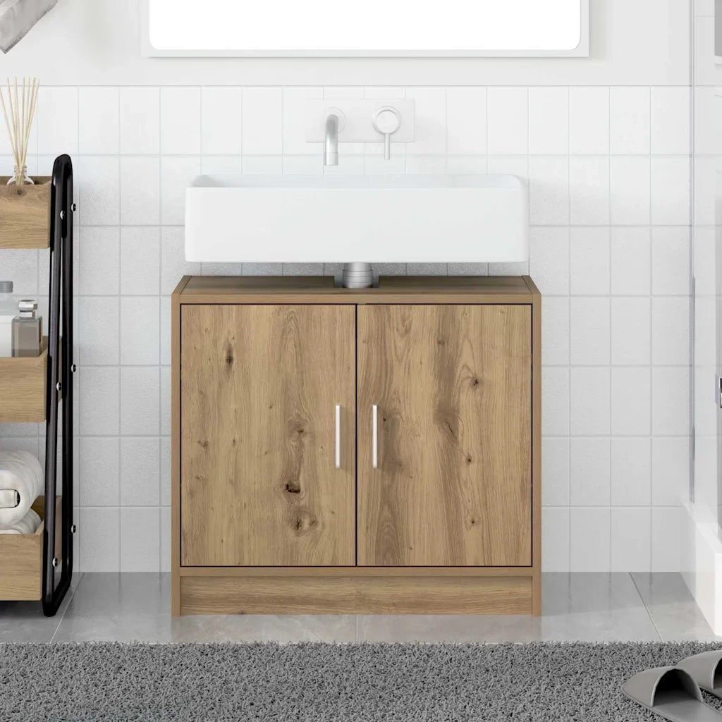 Mobile da Bagno con porta Rovere artigianale 63 x 29 x 55 cm 869207