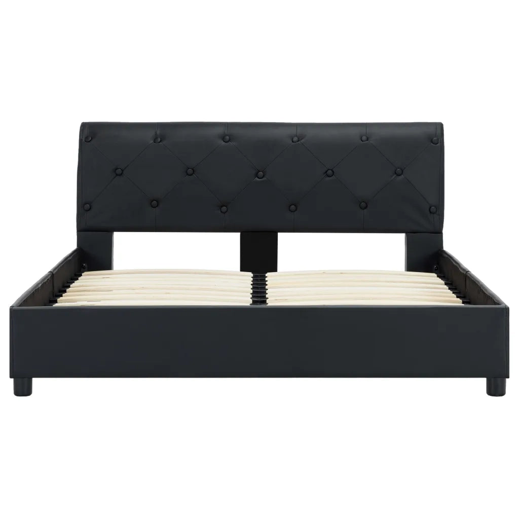 Giroletto-Struttura Letto Nero in Similpelle 140x200 cm 770730