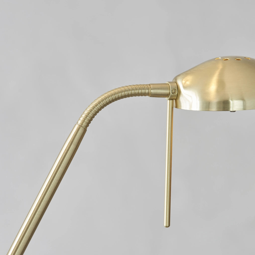 Lampada da terra Rome ottone satinato lettura Endon