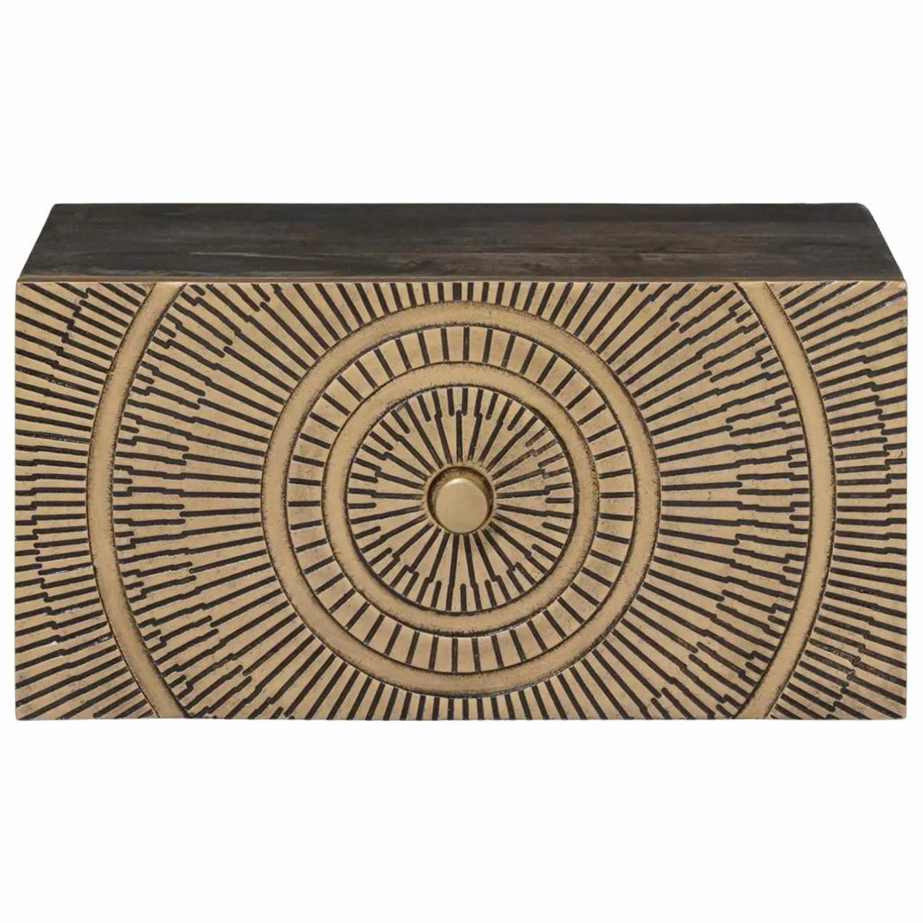 Comodino | Armadio da Notte | Mobiletto da notte a muro fatto a mano Marrone caff¨¨ 40 x 30 x 20 cm