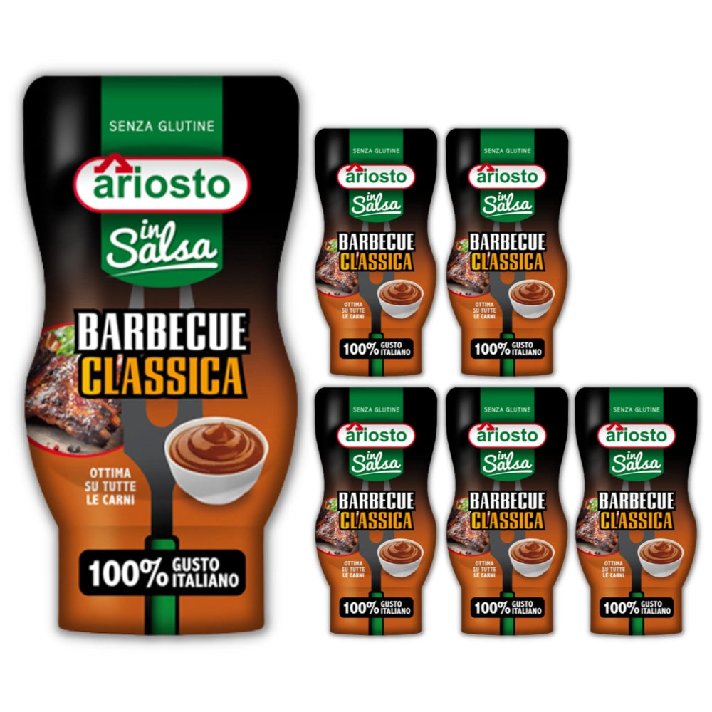 Ariosto insalsa barbecue classica 6 squeezer da 315 grammi