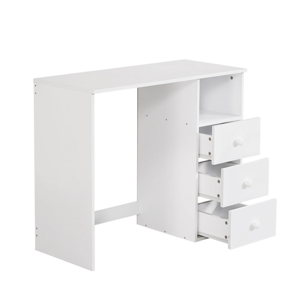 Letto a castello 90x200 cm con scrivania, cassetti e scala contenitore