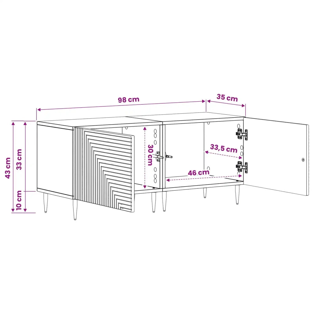 Mobile TV Bianco Legno ingegnerizzato 896895