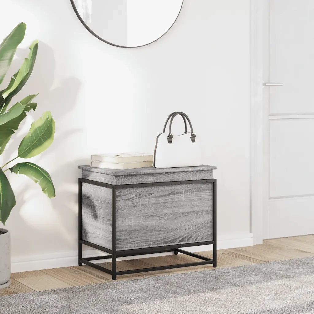 Contenitore con Coperchio Grigio Sonoma 60x40x51,5cm Truciolato 848797