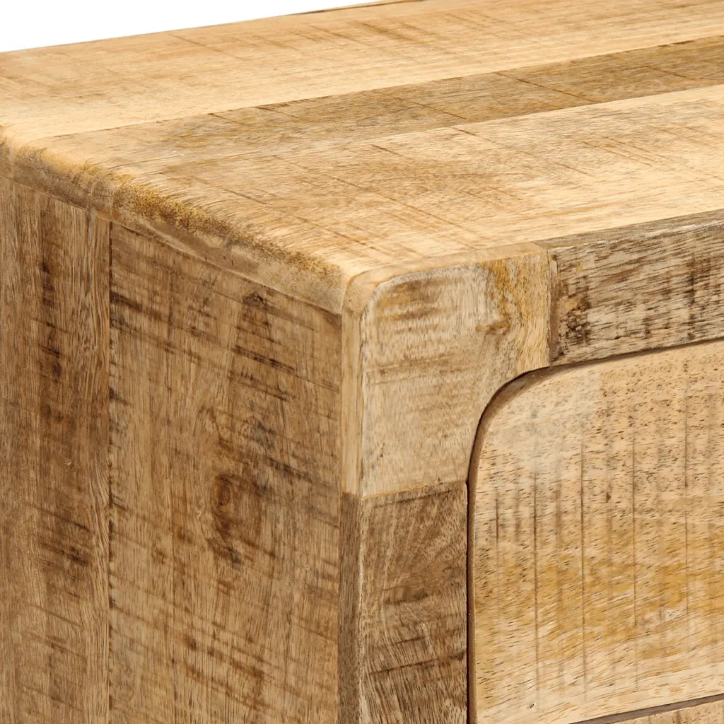 Comodini 2pz 40x32x46 cm in Legno Massello di Mango Grezzo 4104512