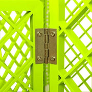 Recinzione per cani, 0,8 m², 4 pannelli, Porta con chiusura, Stanghe per montaggio e smontaggio facile, Resistente alle intemperie, H-604, Verde