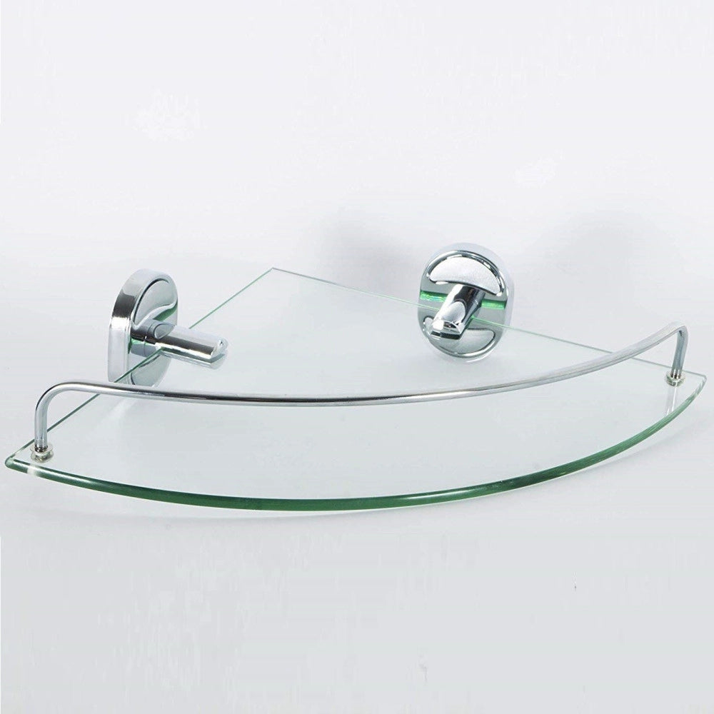 Trade Shop - Mensola Angolare  52020 Vetro Portaoggetti Doccia Bagno Ripiano Triangolare -