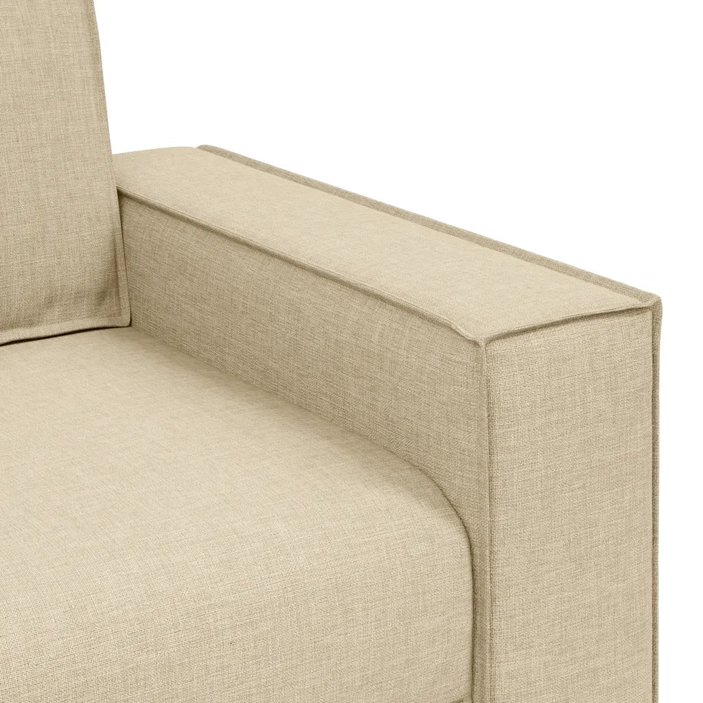 Divano a 2 posti Crema 180x78x84 cm Tessuto 4104987