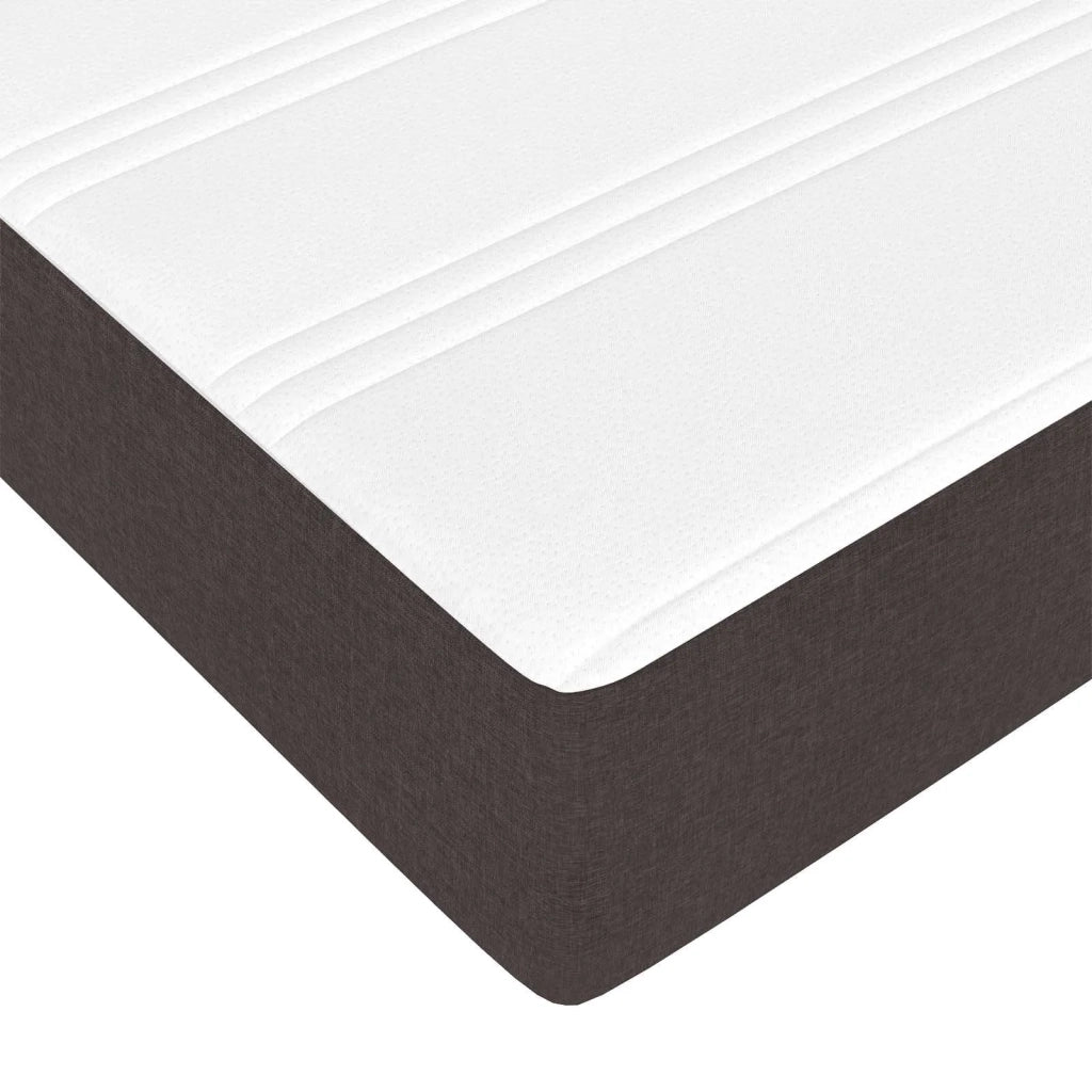 Letto a molle con materasso Marrone Scuro 120 x 190 cm Tessuto 3398552