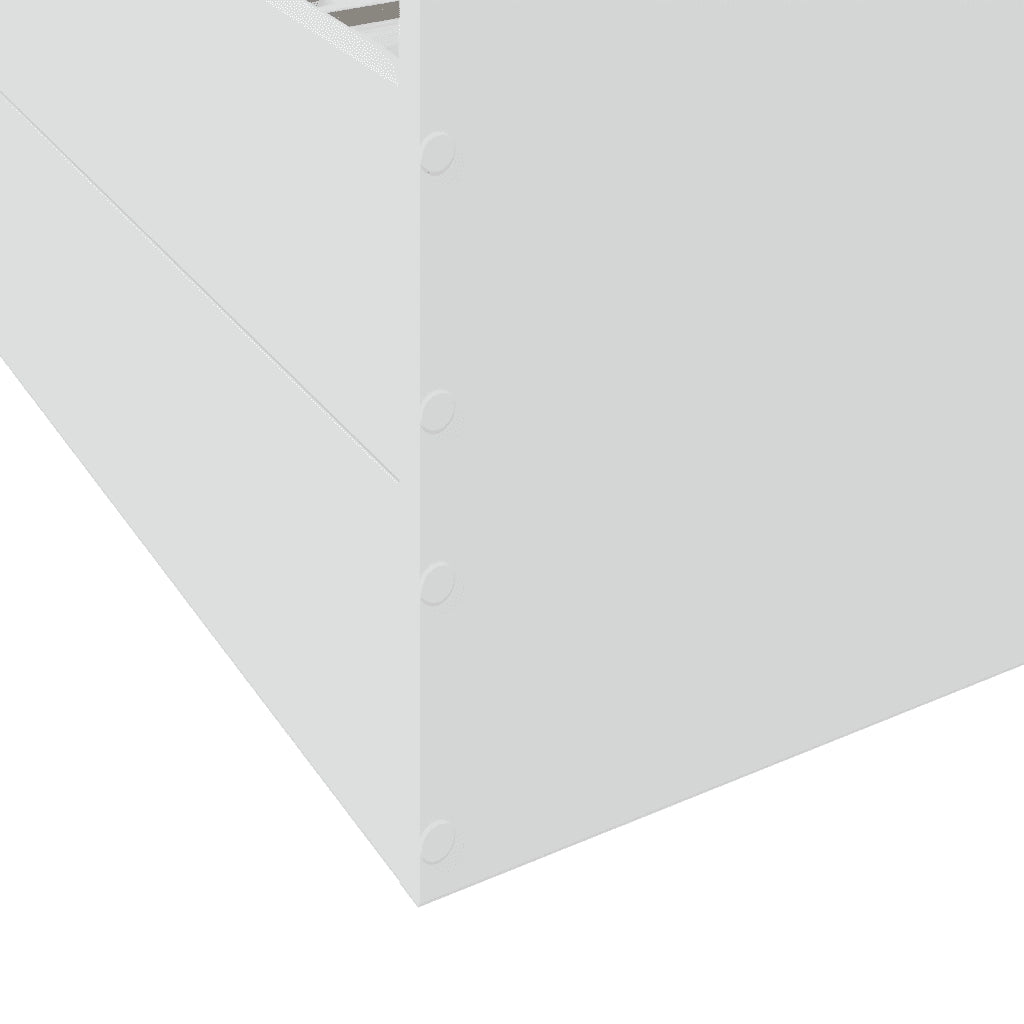 Giroletto con Cassetti Bianco 90x190 cm in Legno Multistrato 3280342