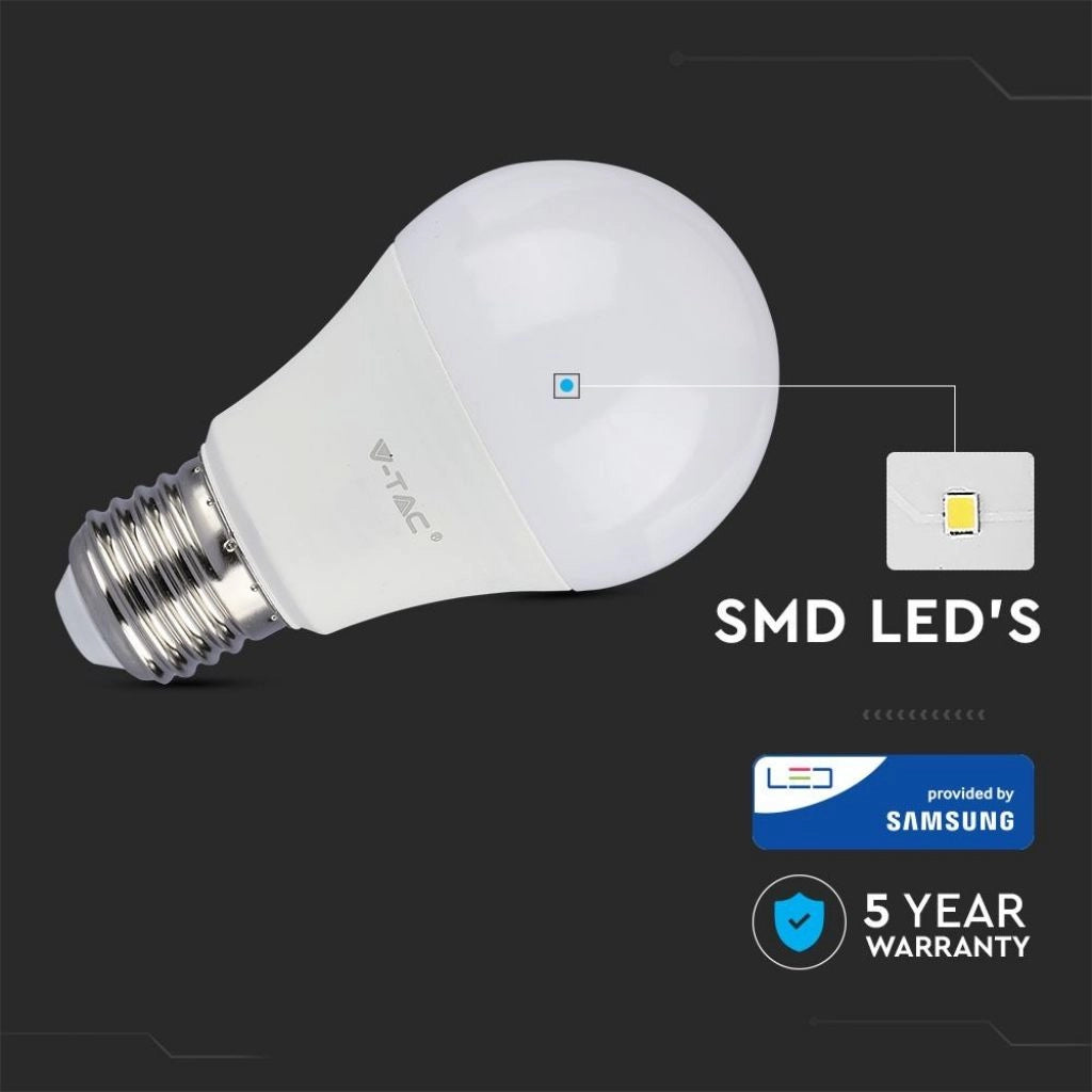 Lampada Led E27 A58 9W=60W Bianco Freddo Bulbo Sfera Chip Samsung Garanzia 5 Anni SKU-230