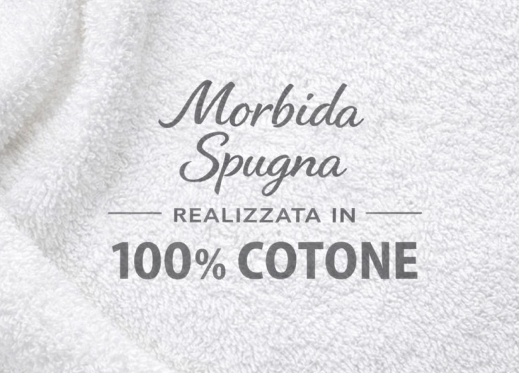 Accappatoio Con Cappuccio In Morbida Spugna Mod. Sophie Tinta Unita - XXXL - Cielo