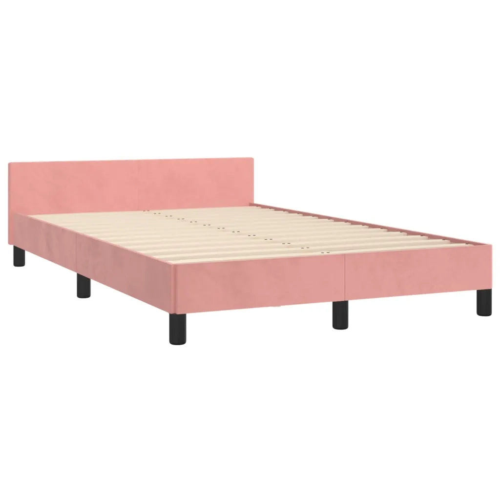 Giroletto con Testiera Rosa 120x200 cm in Velluto 3125933