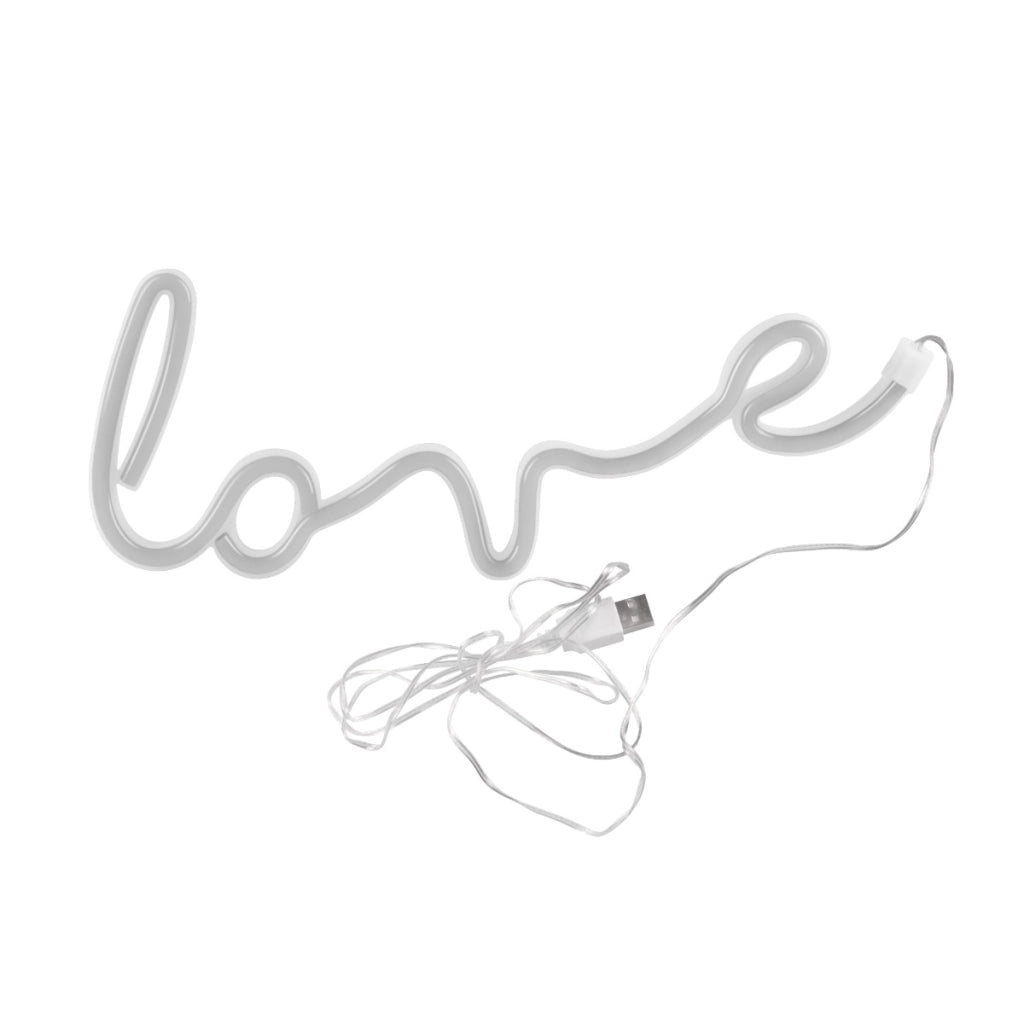 Applique bimbi neon Love rossa LED 3W USB/batterie Polux