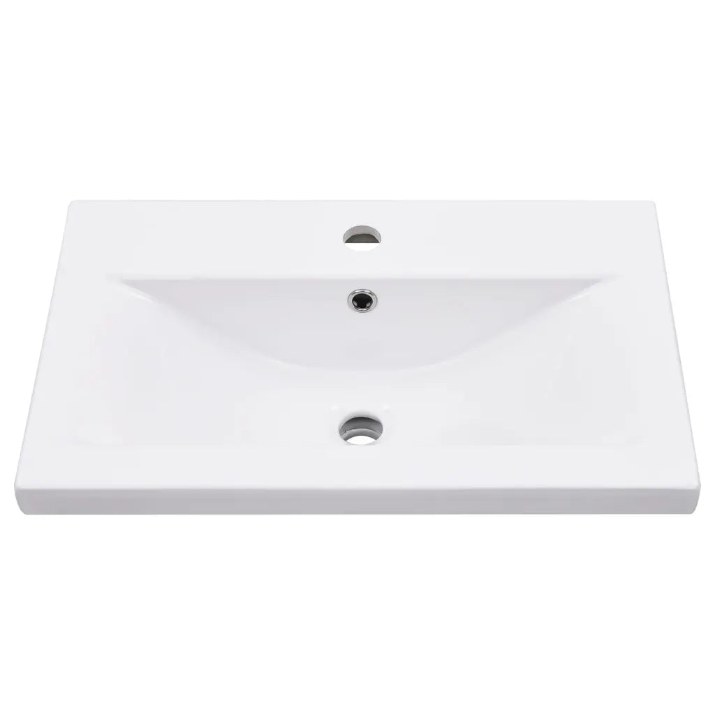 Telaio per Lavabo da Bagno con Lavabo Integrato Bianco in Ferro