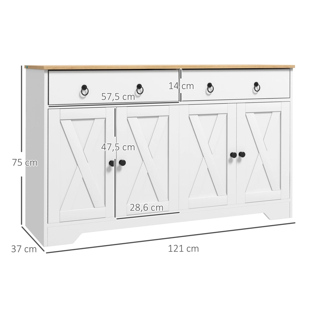 Armadio da cucina con ante e cassetti ¨C Minimal ¨C Bianco