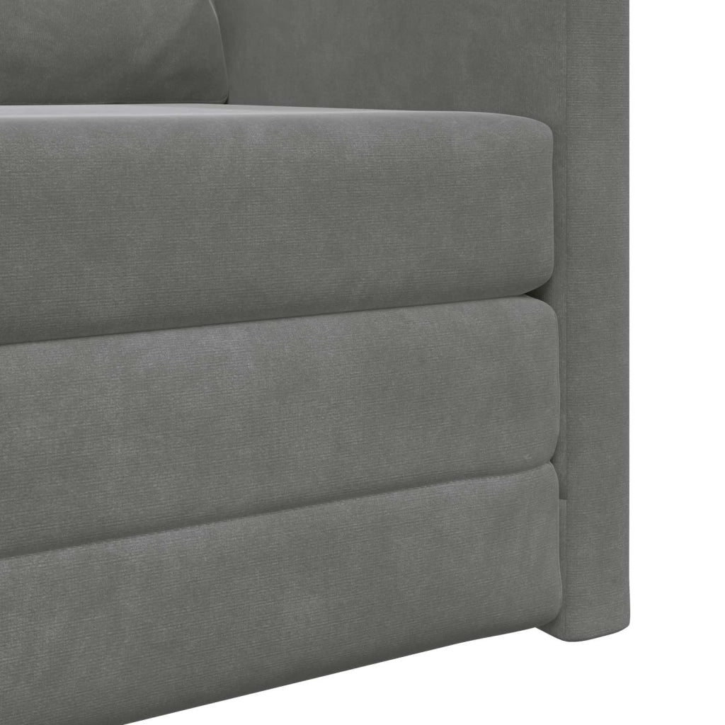 Divano letto | Sof¨¤ letto | Letto singolo Grigio scuro 74 x 77 x 81 cm Velluto