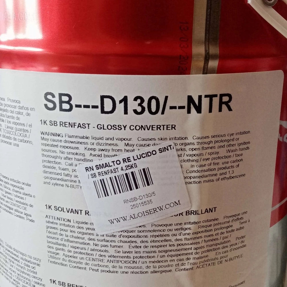 Renner renfast 5kg smalto lucido - tutti i ral 7000 - base nitro a rapida essiccazione, colore  grigio grafite - ral