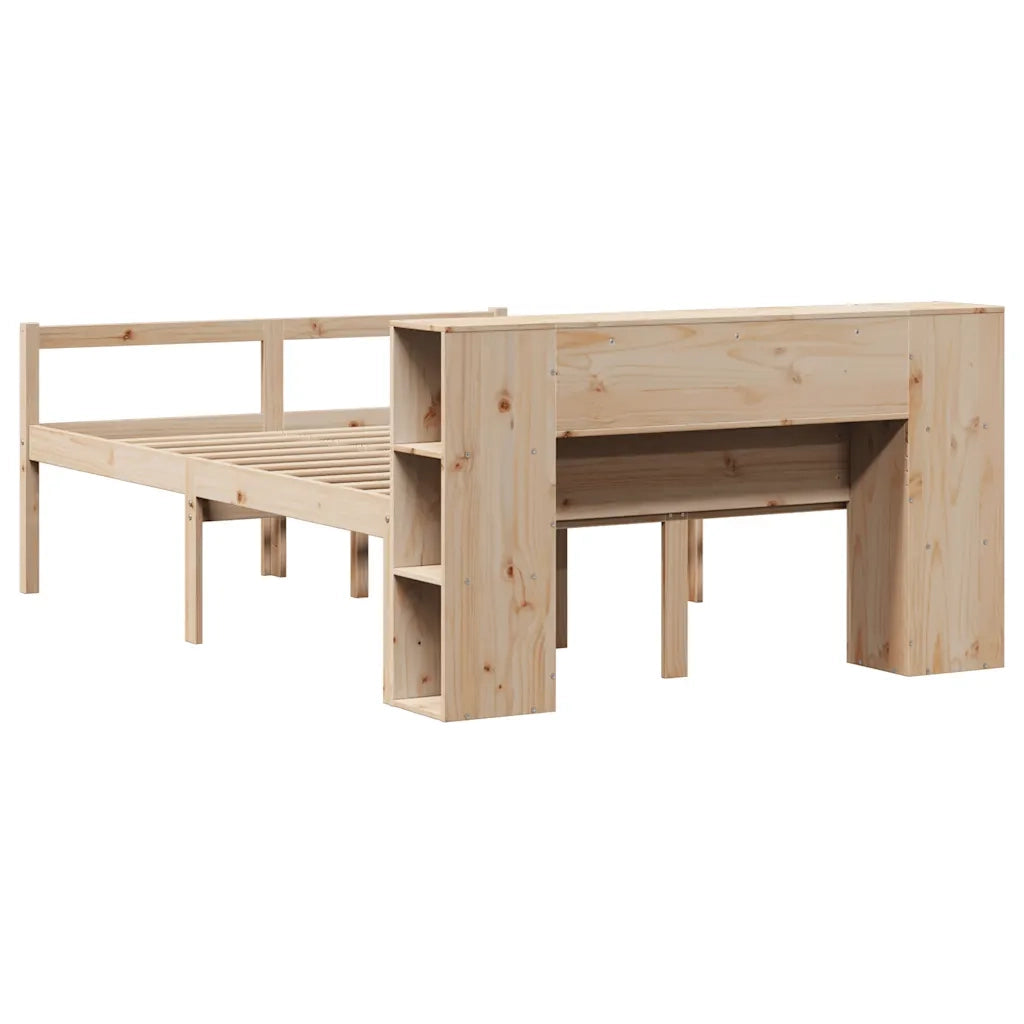 Letto Libreria senza Materasso 135x190 cm in Legno di Pino 3321963