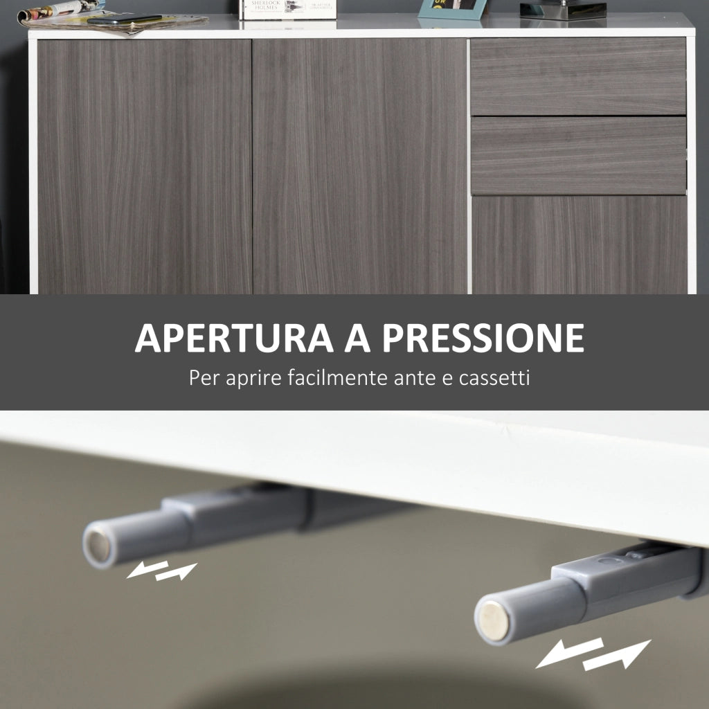 Mobiletto con Cassetti e Ante ¨C zephmum ¨C Grigio 60x30x72