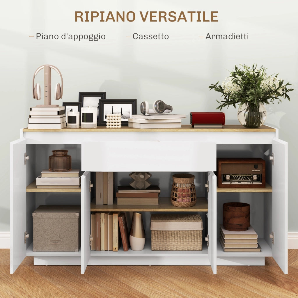 Credenza Bianca Moderna ¨C Minimal ¨C 140x40x75 cm