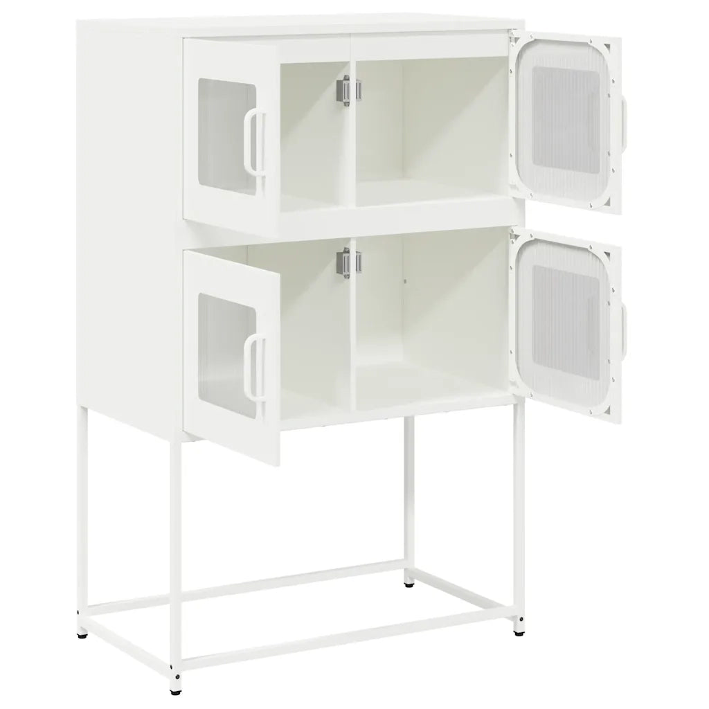 Credenza Bianca 68x39x107 cm in Acciaio 853349