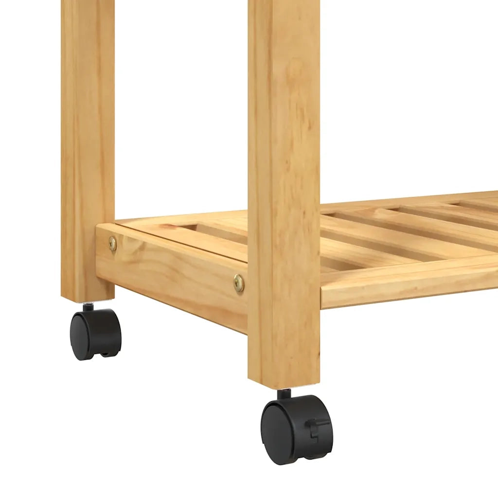 Carrello da Cucina-Scaffale per Cucina MONZA 60x40x88,5 cm in Legno Massello di Pino 951532