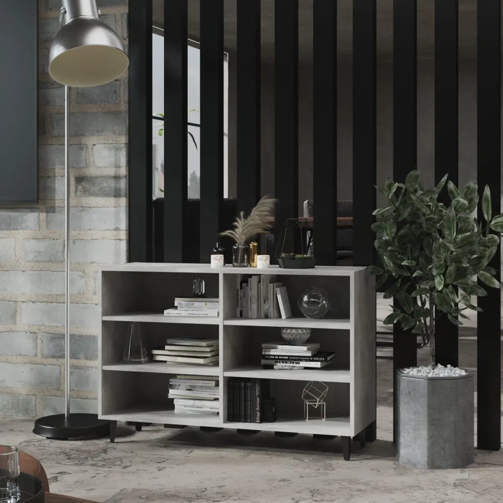 Credenza | Madia | Buffet da pranzo | Armadio da pranzo Grigio Cemento 103,5x35x70 cm in Legno Multistrato