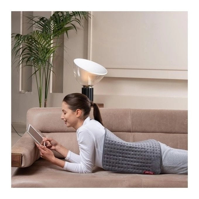 Imetec 16784 Intellisense XL Termoforo Elettrico Extra Large Schiena e Gambe 38x50 cm 5 Temperature 110 W colore Grigio