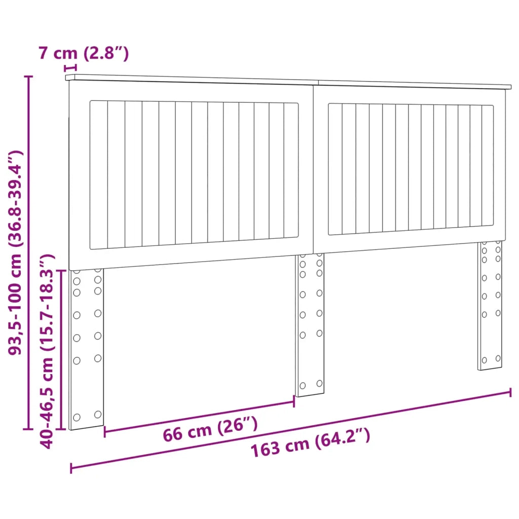 Testiera | Testata con Testiera | Testata Legno vecchio 160 cm Legno multistrato