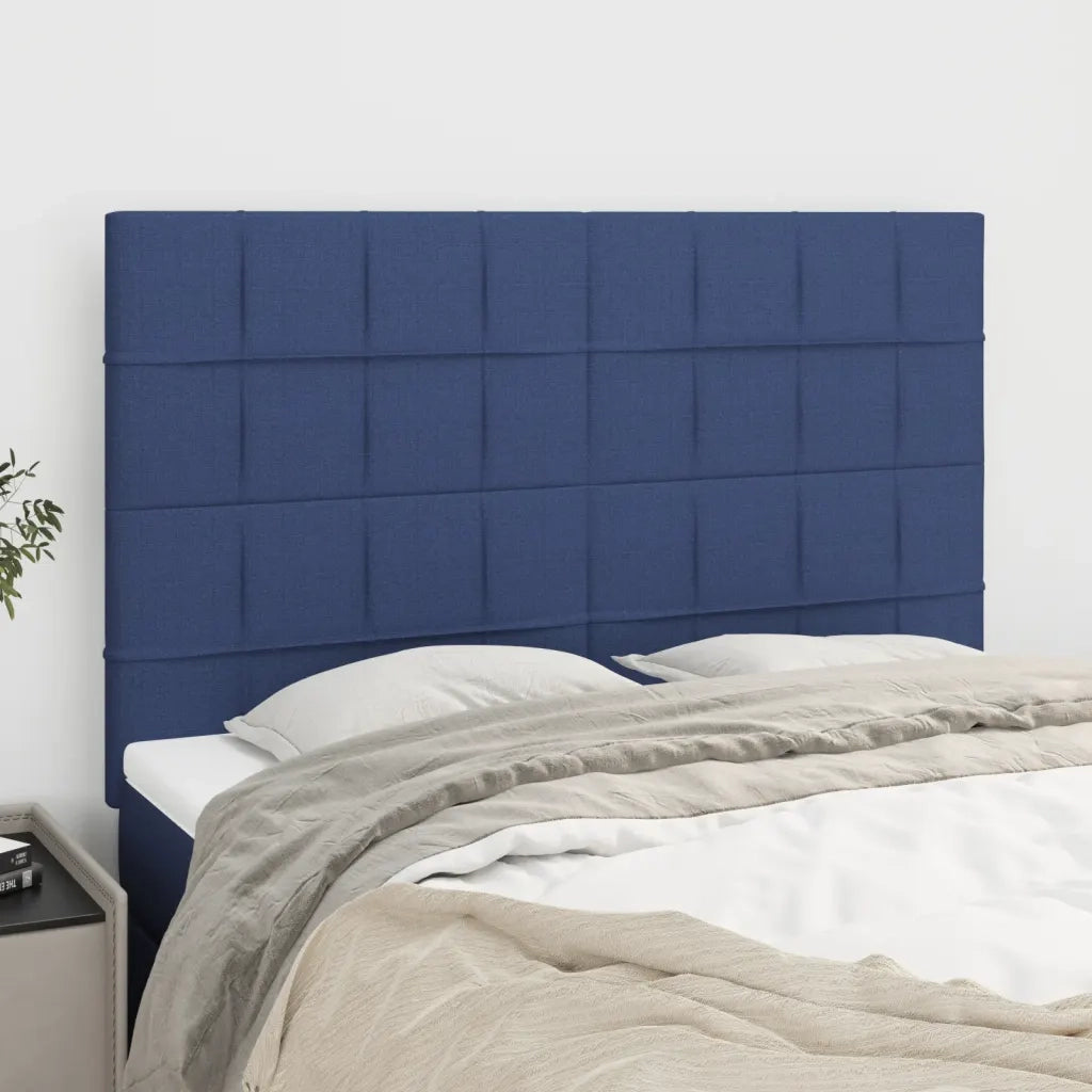 Testiera | Testata Blu 144x5x118/128 cm Tessuto