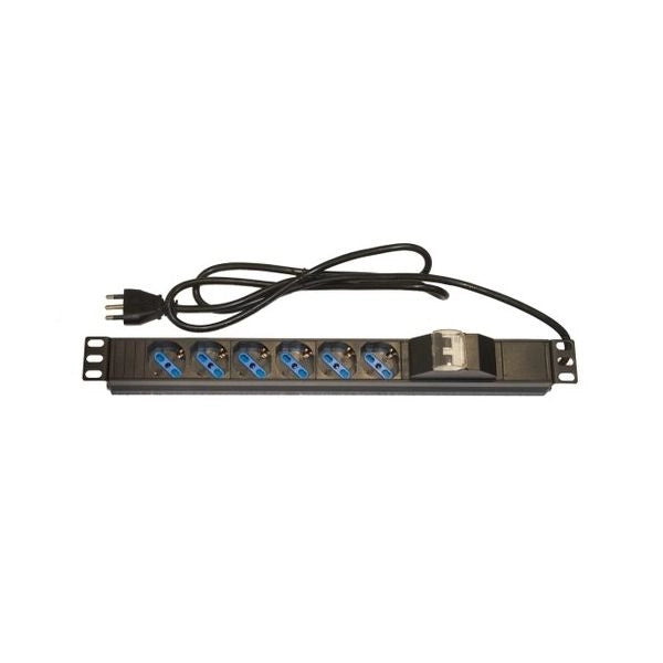 Digitus multipresa alimentazione per rack 19 con 6 prese universali tripolari / schuko magnetotermica - LK10050