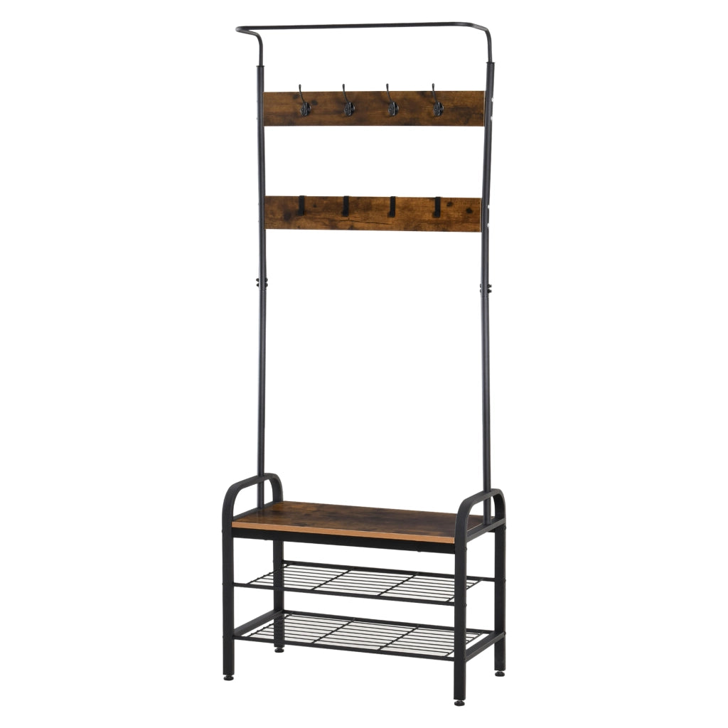 Appendiabiti con ripiani ¨C Minimal ¨C Nero 72x34x185 cm