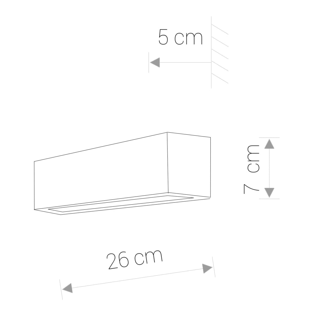 Applique Nowodvorski Straight grafite/bianco E14 26cm