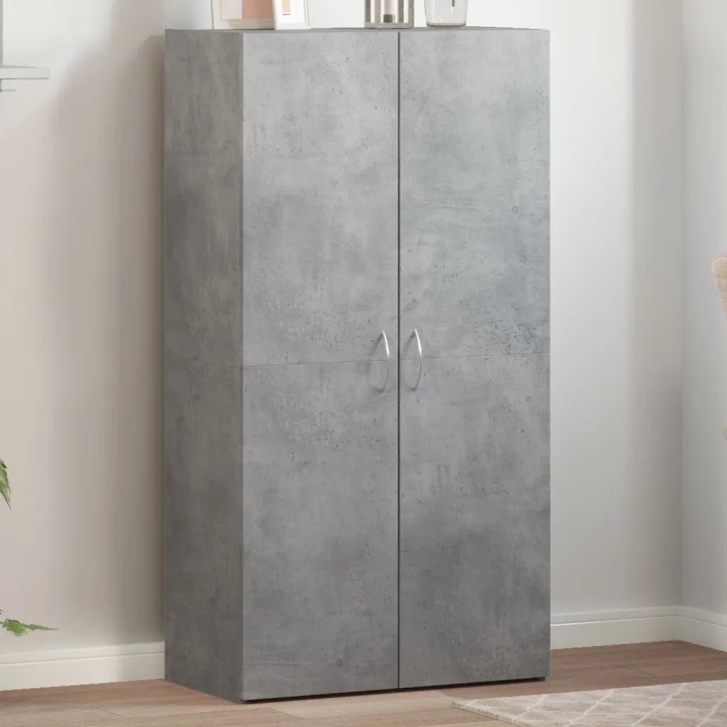 Schedario Grigio Cemento 60x32x115 cm in Legno Multistrato CFW7023593