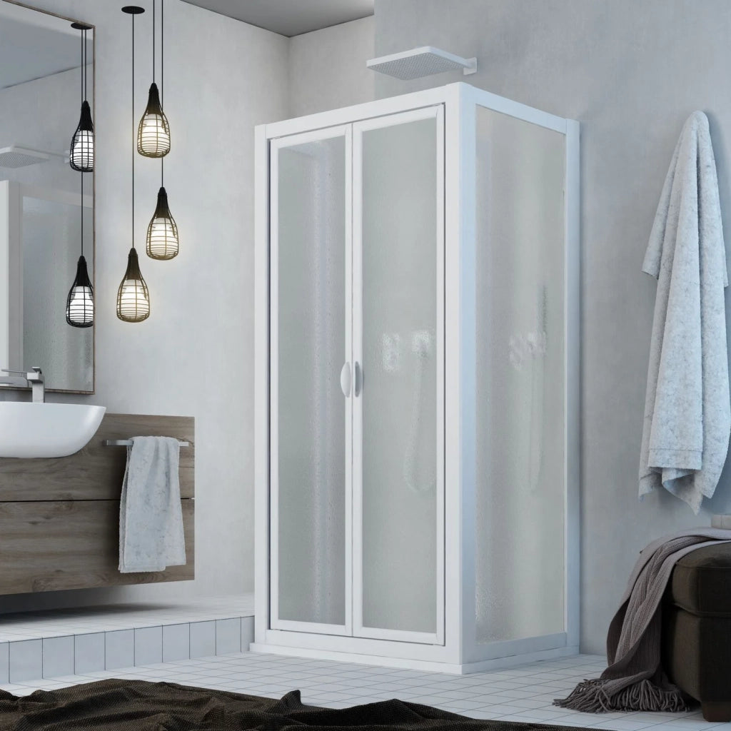 Box doccia 3 lati saloon 70x70x70 CM H 185 in Acrilico mod. Delta Trio