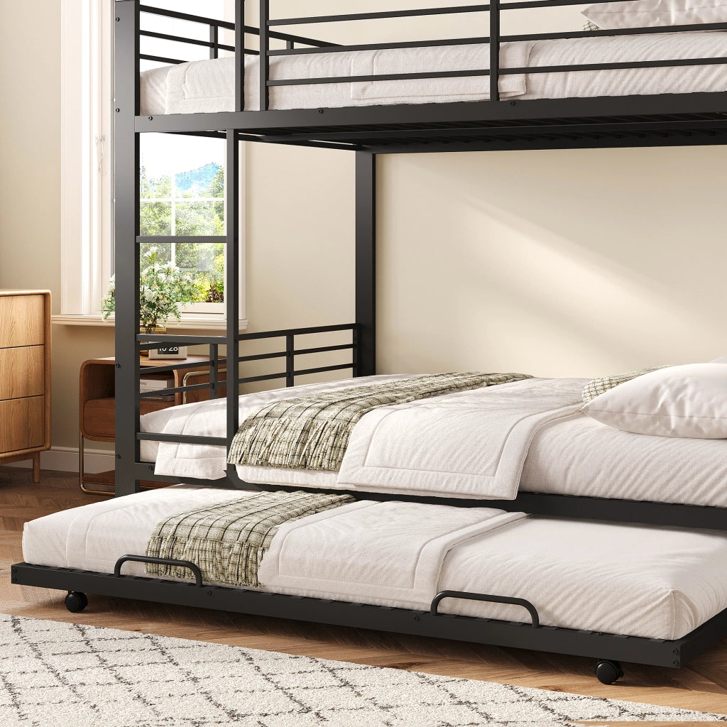 letto a castello metallo nero 140 x 200 cm