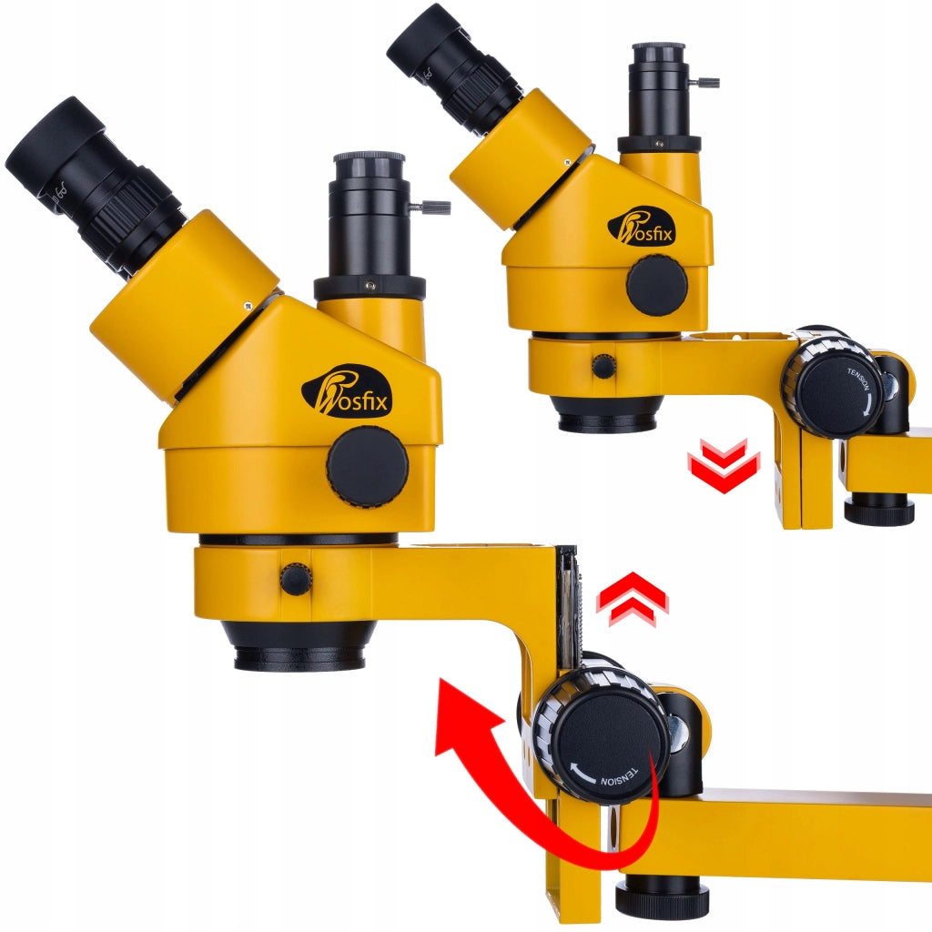 Mikroscopio Trinoculare Rosfix Neptune Pro – Zoom 7–45x con Fotocamera 51MP 4K, Lente Barlow 0.5x, Illuminatore LED 56x