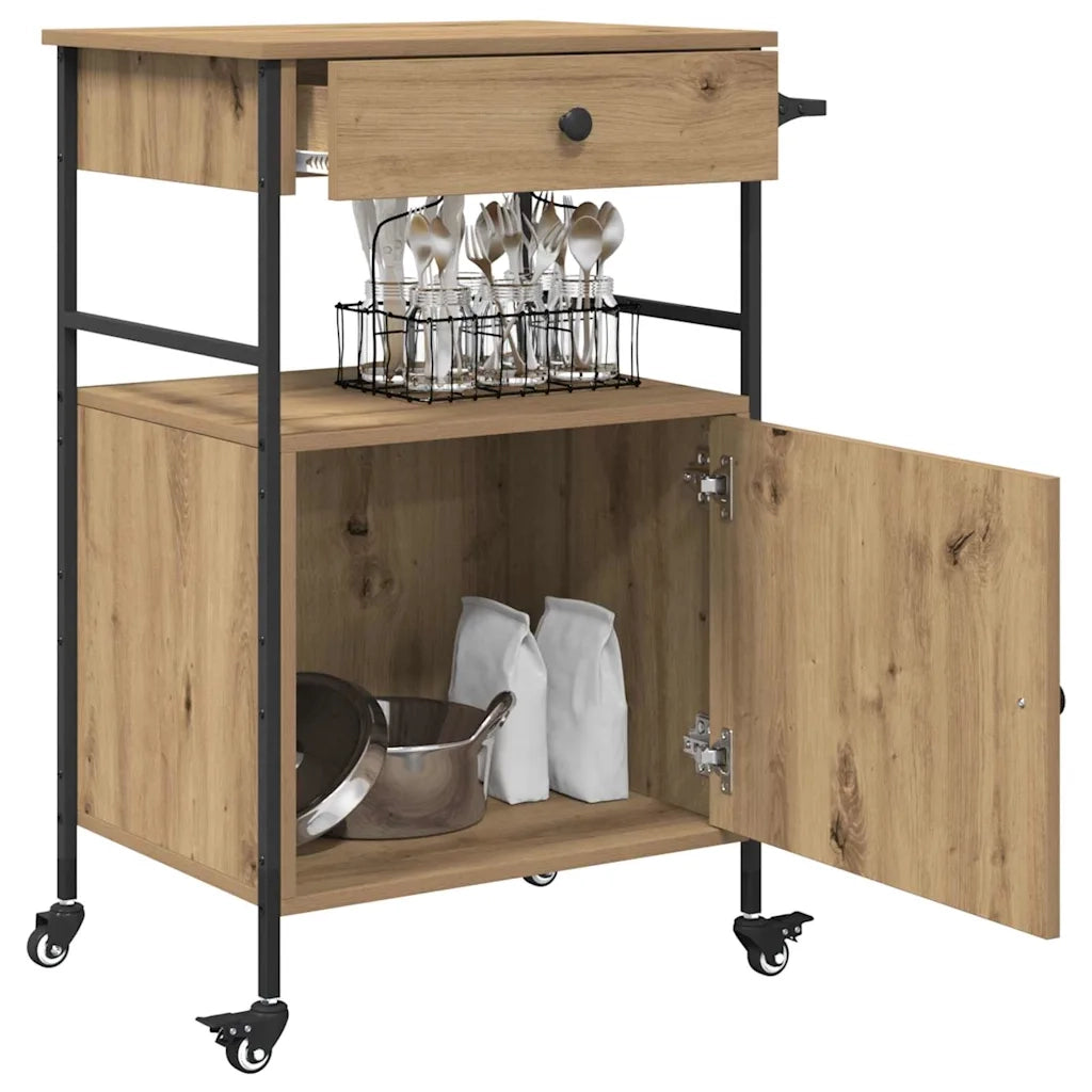 Carrello da Cucina Rovere artigianale 56 x 43 x 89,5 cm CFW6908255