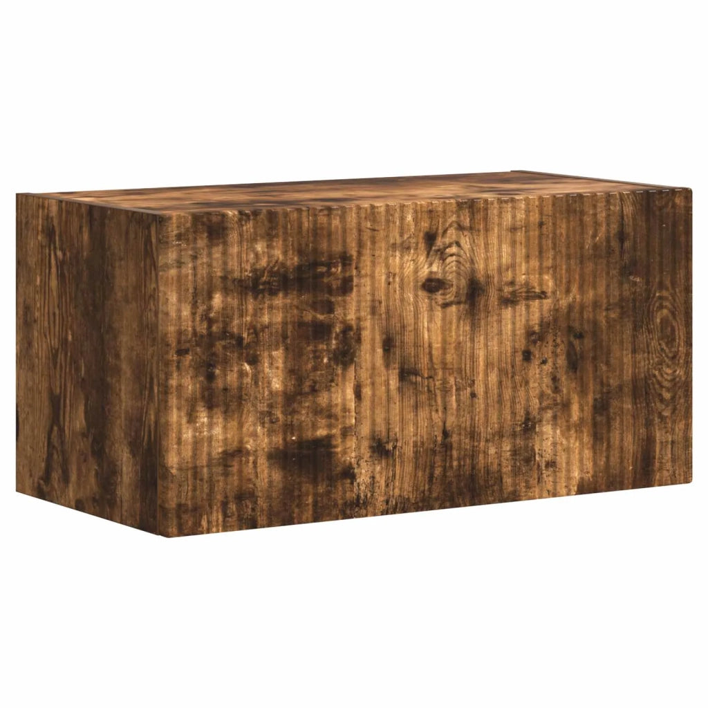 Set mobile TV 4 pz-Credenza per TV Rovere fum¨¦ Legno multistrato 584217