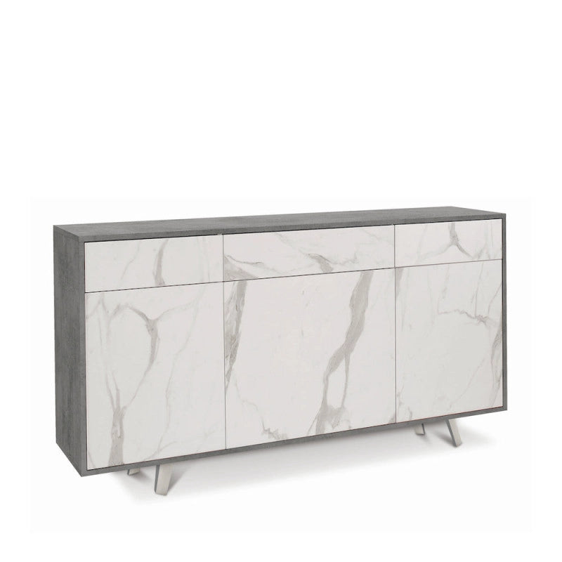 Mobile 3 Ante 3 Cassetti Kit Cemento cm 164x41x92h - Sarmog