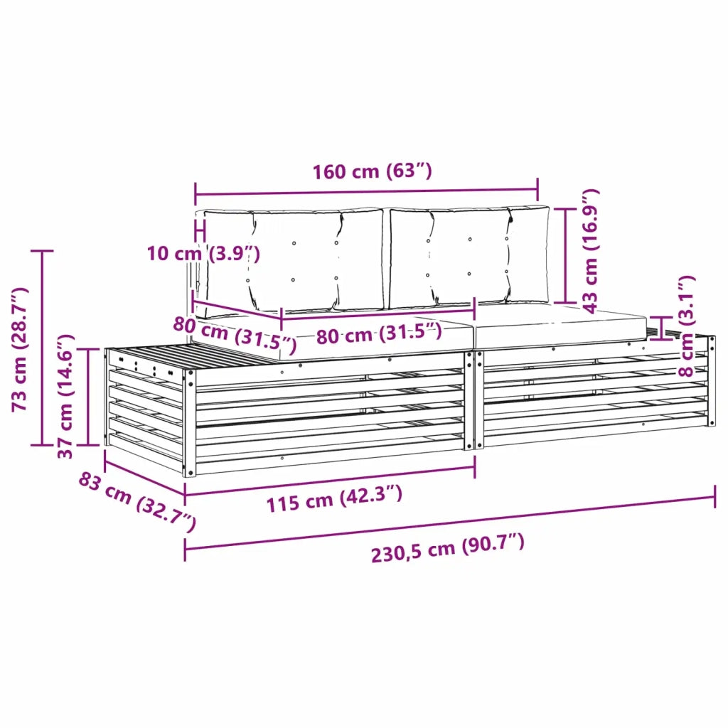 2 pz Set di divani da esterno Poliestere Bianco 3391106
