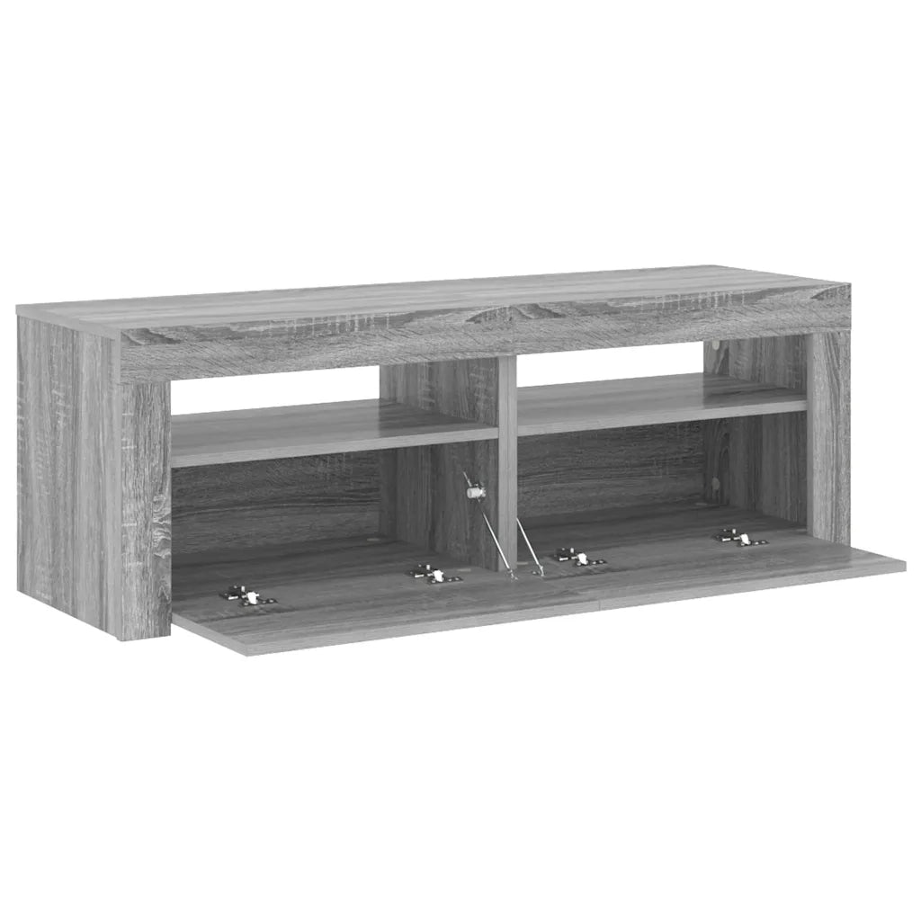 Mobile Porta TV con Luci LED Grigio Sonoma 120x35x40 cmcm 815685