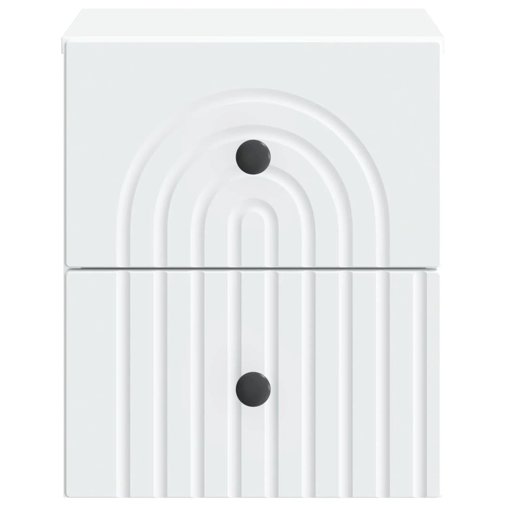 Mobiletto da notte a muro con cassetto Bianco 33 x 34,5 x 40 cm 898125